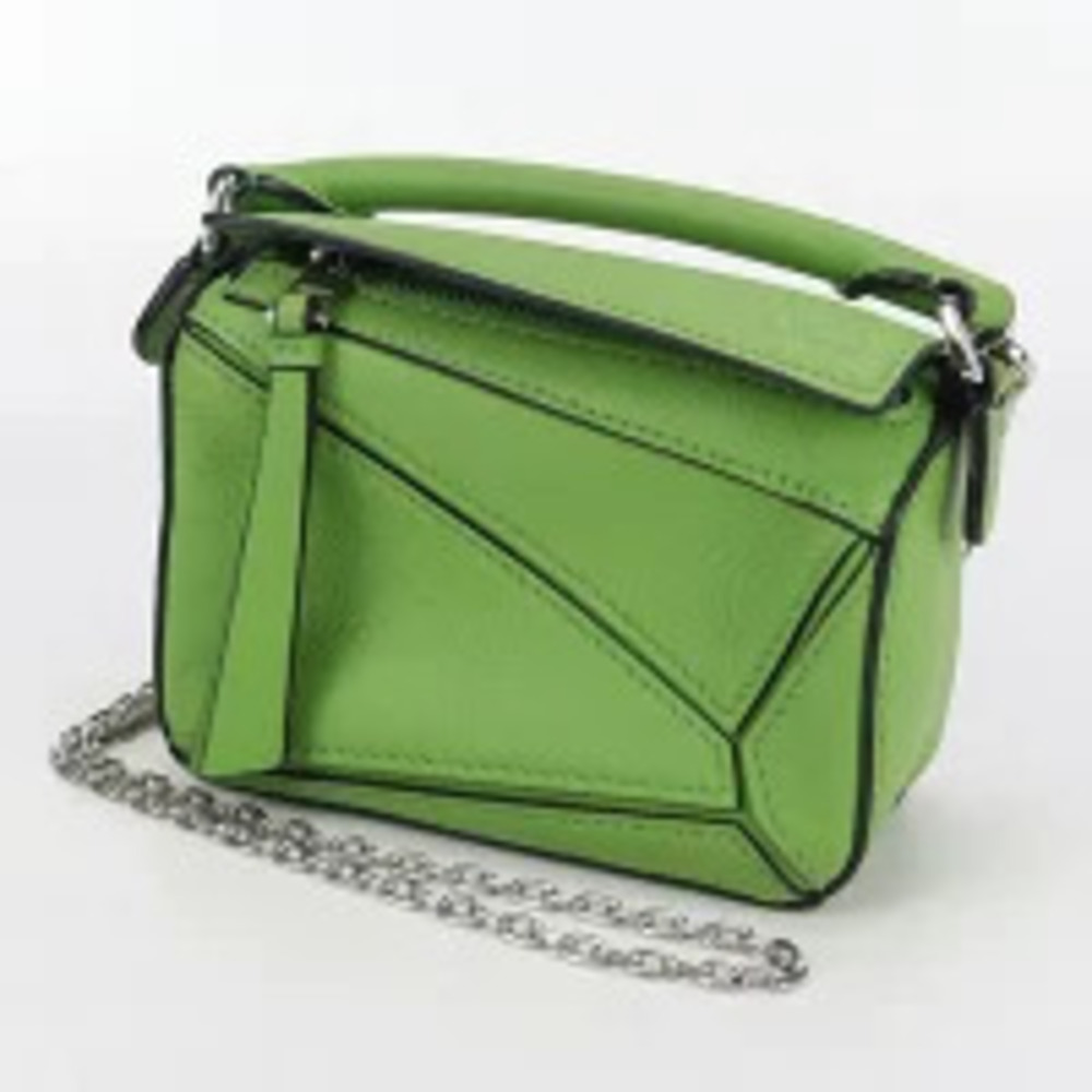 Loewe Leather Puzzle Crossbody Bag Shoulder Green